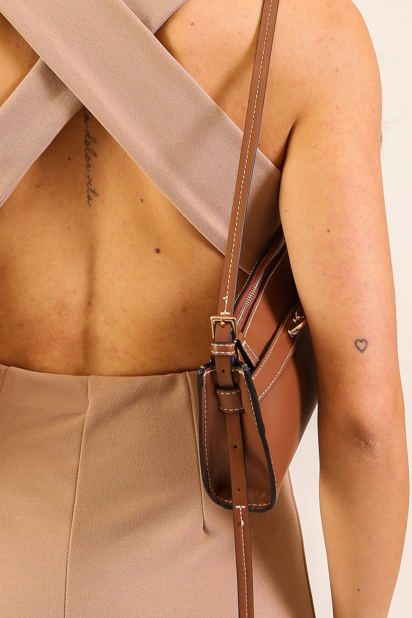 Cross Back Wide Leg Jumpsuit