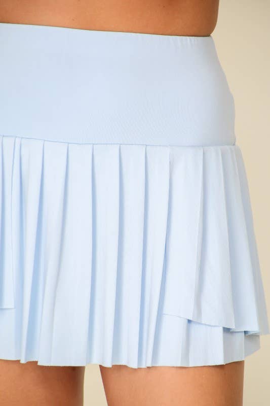 High Waisted Pleated Tennis Skort 2