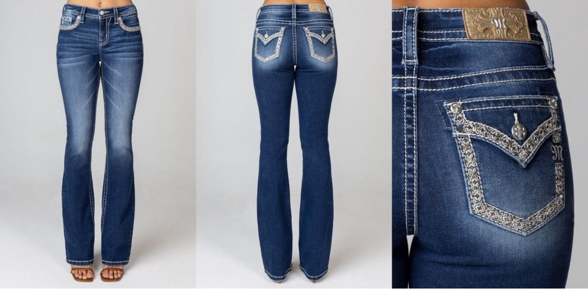 Mid-Rise Boot-Cut jeans