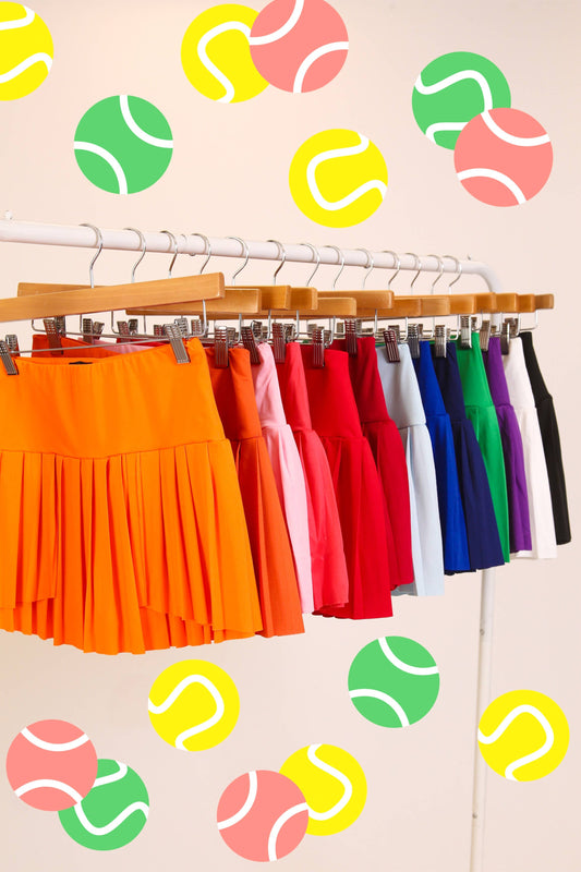 High Waisted Pleated Tennis Skort 2